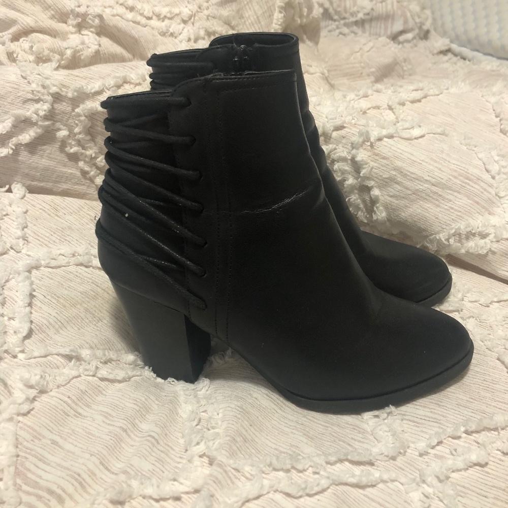 black heel boots